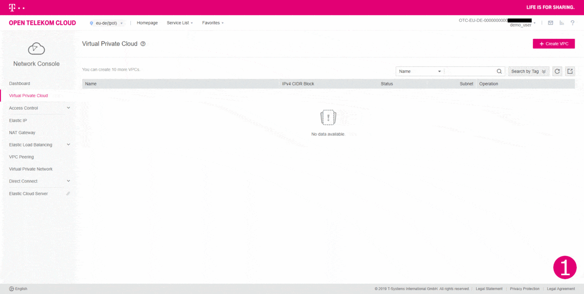 Create VPC and Subnet